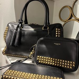 Coach Haley Studded Collection 3 pc